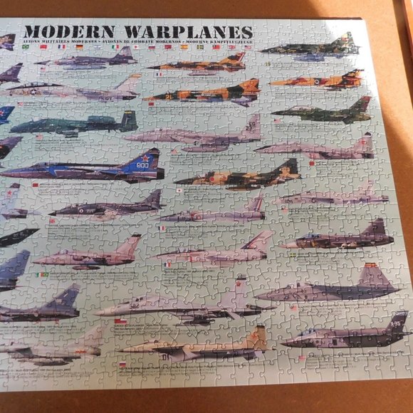 Modern Warplanes 1000 Piece Jigsaw Puzzle Eurographics 19 x 27 COMPLETE - Picture 3 of 11